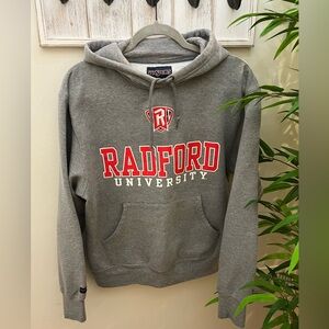 Radford University, Jansport Sweatshirt with Embroidered “R”, and iron on. Small